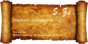 Septei Zsigmond névjegykártya