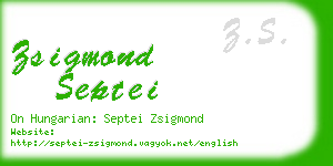 zsigmond septei business card